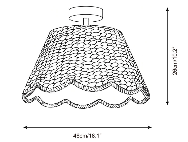 Calanora Flush Mount Ceiling Light — Dimension drawings 1