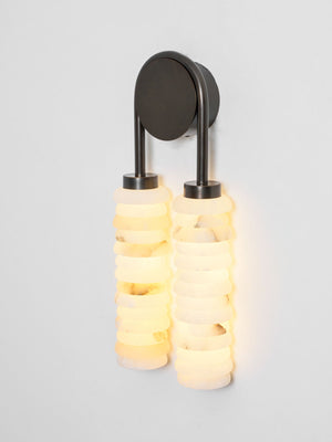 Calla Ribbed Alabaster Sconce