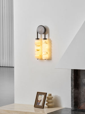 Calla Ribbed Alabaster Sconce