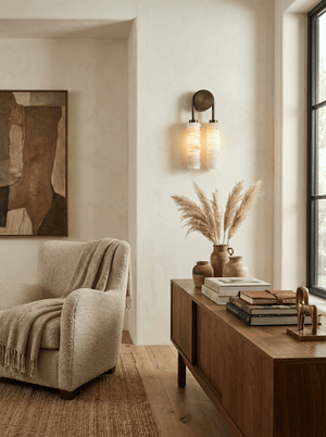 Calla Ribbed Alabaster Sconce