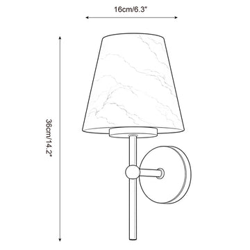 Applique Murale Caltheris en Albâtre — Plans de dimensions 1