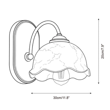 Applique murale Calviera en albâtre — Plans de dimensions 1