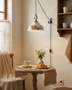 Camellia Grace Plug In Pendant Light