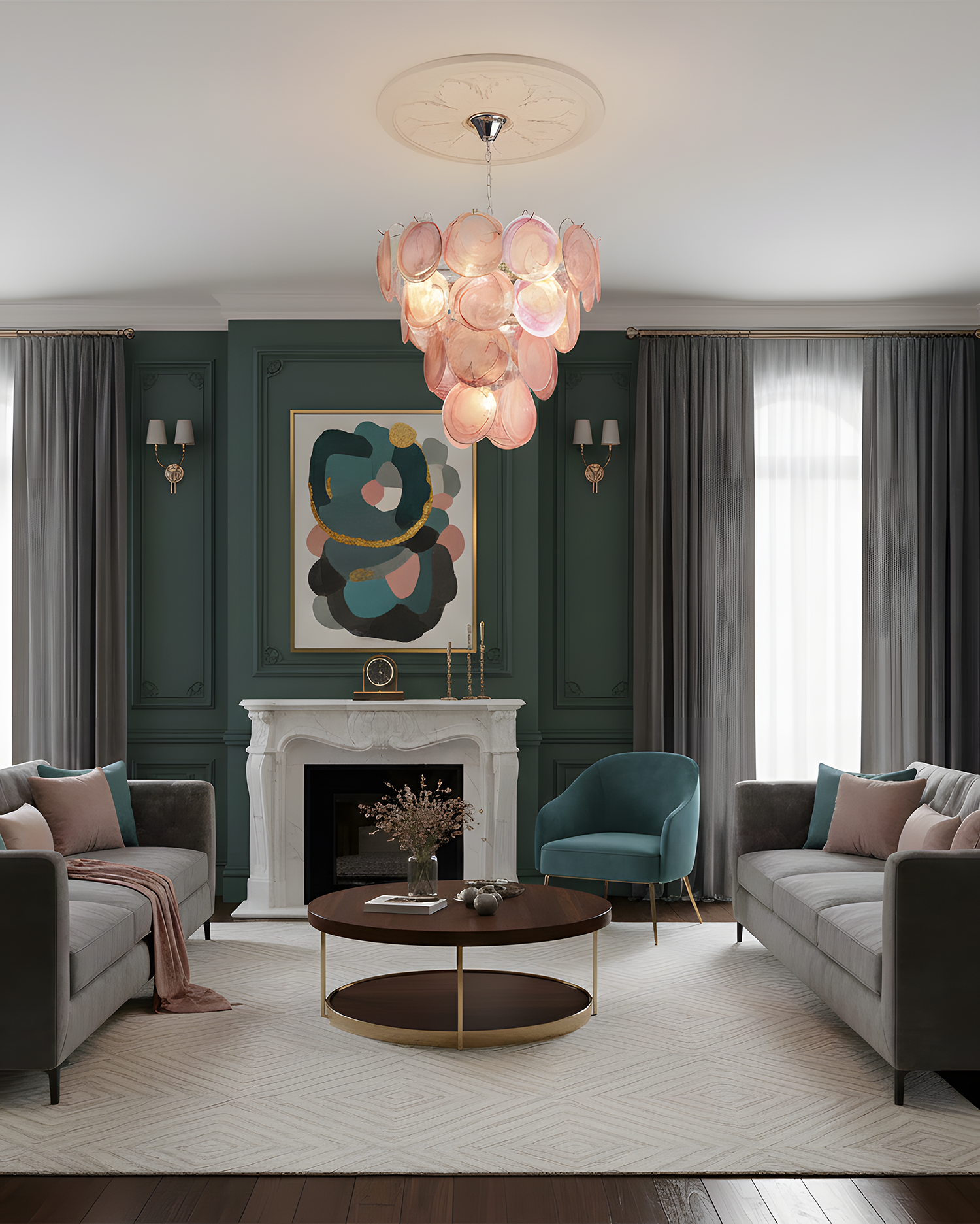 Camisa Murano Glass Chandelier