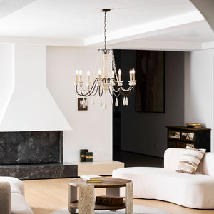 Candle Style Beaded Chandelier