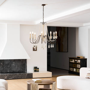 Candle Style Beaded Chandelier