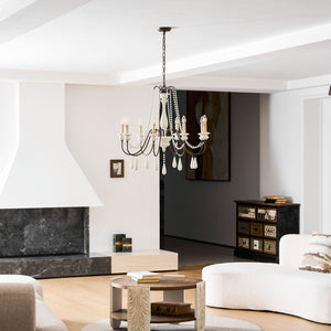 Candle Style Beaded Chandelier