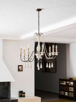 Candle Style Beaded Chandelier