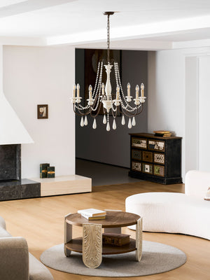 Candle Style Beaded Chandelier