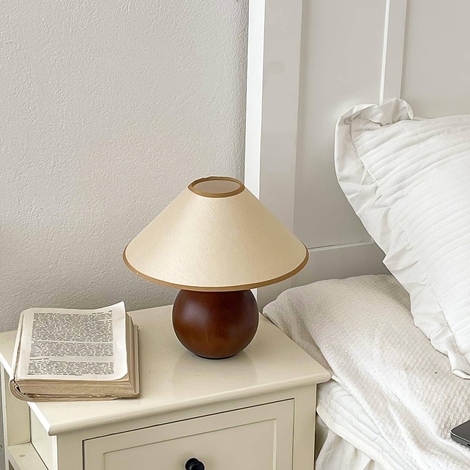 Cankut Wood Table Lamp 9.8″- 9.4″ - Docos