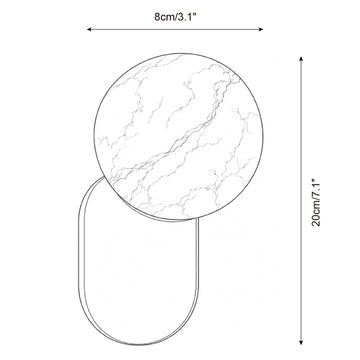 Applique Murale Cantilever en Albâtre — Plans de dimensions 1