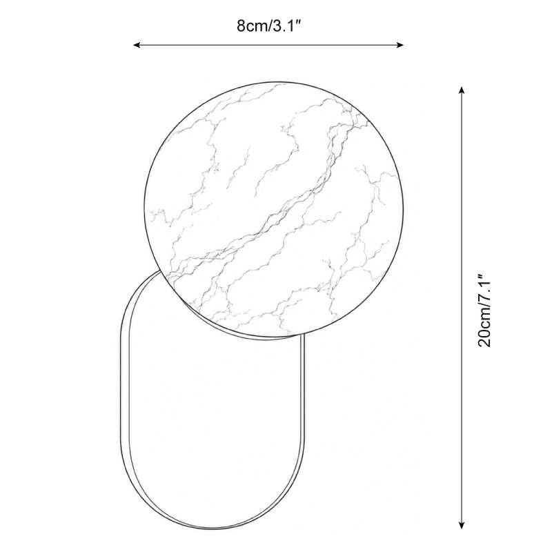 Applique Murale in Alabastro Cantilever — Disegni dimensionali 1