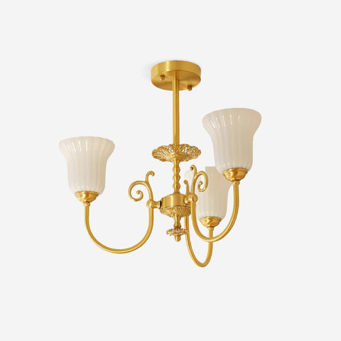 Lampadario Caroline in Ottone