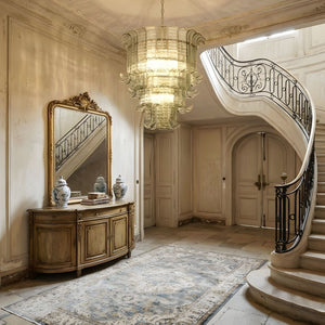 Cascade Glass Green Chandelier