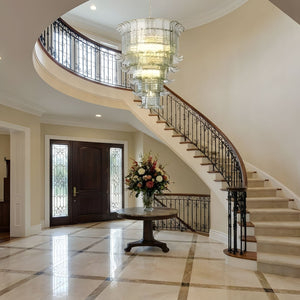 Cascade Glass Green Chandelier