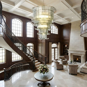 Cascade Glass Green Chandelier