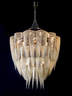Cascade Aluminum Chain Chandelier