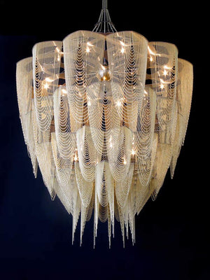 Cascade Aluminum Chain Chandelier