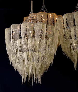 Cascade Aluminum Chain Chandelier