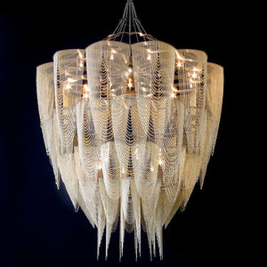 Cascade Aluminum Chain Chandelier
