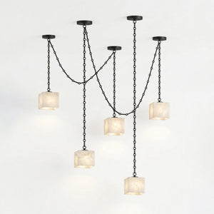 Cascade Chain Cube Chandelier