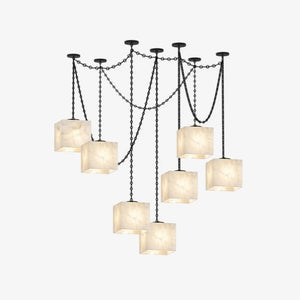 Cascade Chain Cube Chandelier