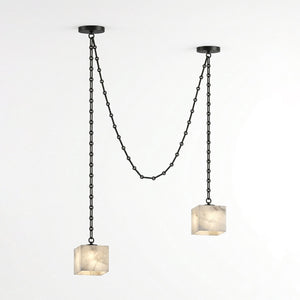 Cascade Chain Cube Chandelier