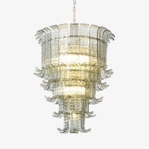 Cascade Glass Green Chandelier