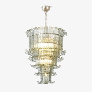 Cascade Glass Green Chandelier
