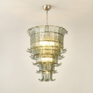 Cascade Glass Green Chandelier