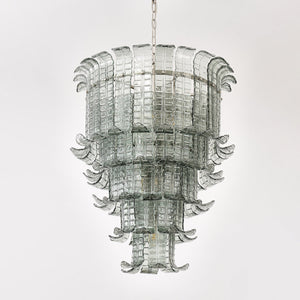 Cascade Glass Green Chandelier