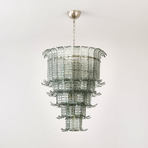 Cascade Glass Green Chandelier