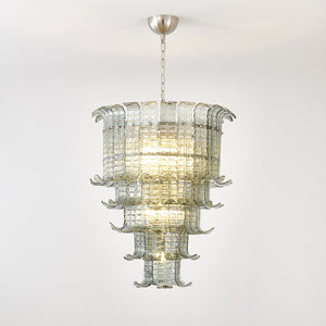 Cascade Glass Green Chandelier