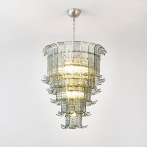 Cascade Glass Green Chandelier