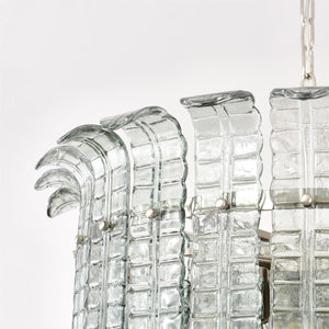 Cascade Glass Green Chandelier
