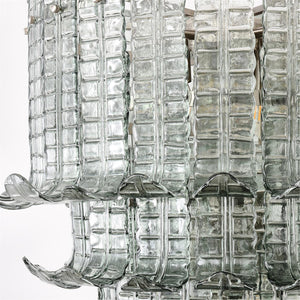 Cascade Glass Green Chandelier