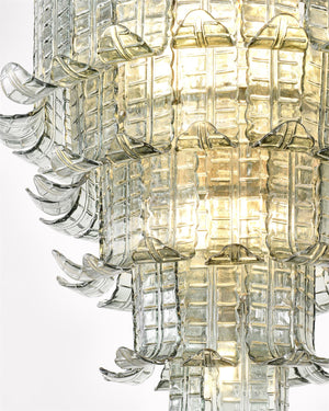 Cascade Glass Green Chandelier