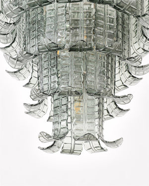 Cascade Glass Green Chandelier