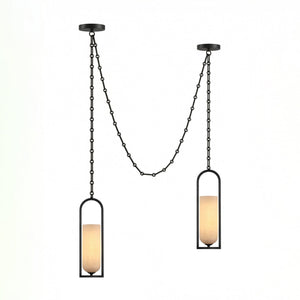 Cascading Chain Lantern Chandelier