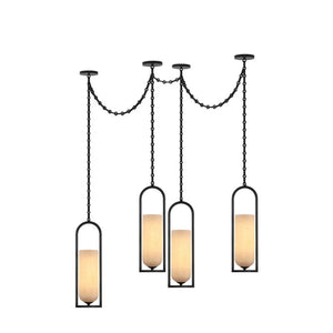 Cascading Chain Lantern Chandelier