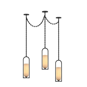 Cascading Chain Lantern Chandelier