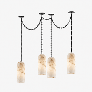 Cascading Chain Capsule Chandelier
