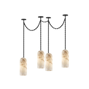Cascading Chain Capsule Chandelier