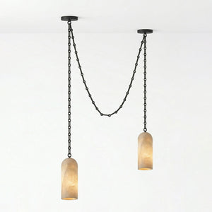 Cascading Chain Capsule Chandelier