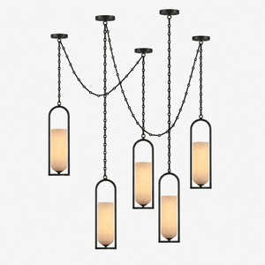 Cascading Chain Lantern Chandelier