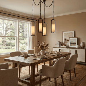 Cascading Chain Lantern Chandelier