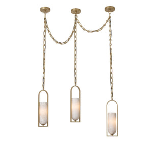 Cascading Chain Lantern Chandelier