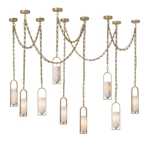 Cascading Chain Lantern Chandelier