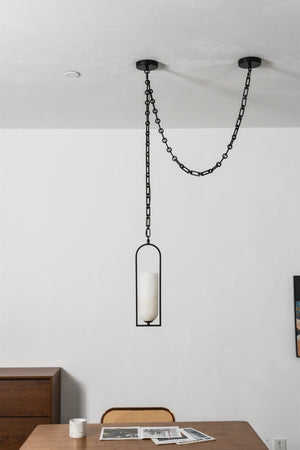 Cascading Chain Lantern Chandelier