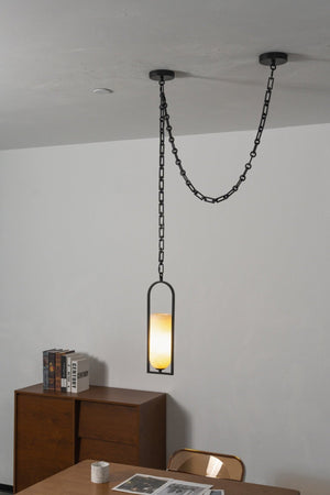 Cascading Chain Lantern Chandelier